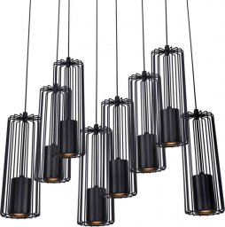 Lampa wisząca Kaja Wisząca lampa Falcon K-4933 kaskada nad łóżko czarna