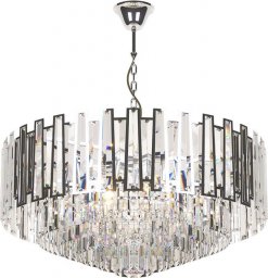 Lampa wisząca Kaja Glamour lampa wisząca Katerina kryształowy żyrandol srebrny