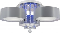 Lampa sufitowa Mdeco Abażurowa lampa sufitowa ELMDRS8006/3 8C GREY 22 LED  szara
