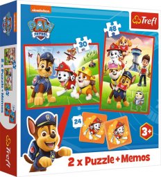 Trefl Puzzle 2w1 + memos Psi Patrol Psia ekipa w akcji 93337 Trefl