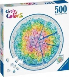  Ravensburger Puzzle 500 Paleta kolorów: ciacho