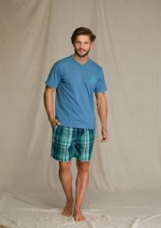  Key KEY piżama męska krótka na lato z bawełny XL