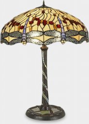 Lampa stołowa rzezbyzbrazu Duża Lampa Witrażowa w Stylu Tiffany Ważka