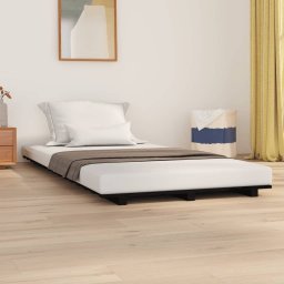  vidaXL vidaXL Rama łóżka, czarna, 90 x 200 cm, lite drewno sosnowe