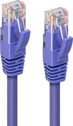  MicroConnect CAT6A UTP 0.5m Purple LSZH