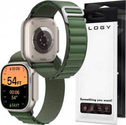  Alogy Alogy Pasek nylonowy Sport Strap do zegarka do Apple Watch 4/5/6/7/8/SE/Ultra (42/44/45/49mm) Zielony uniwersalny