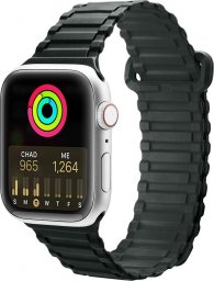  Dux Ducis Dux Ducis Strap (Armor Version) pasek Apple Watch Ultra, SE, 8, 7, 6, 5, 4, 3, 2, 1 (49, 45, 44, 42  mm) silikonowa magnetyczna opaska bransoleta zielony