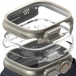  Ringke Etui Ringke Slim 2-pack do Apple Watch Ultra (49 mm) Clear & Titanium Grey