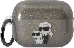  Karl Lagerfeld Etui Karl Lagerfeld KLAP2HNKCTGK Apple AirPods Pro 2 czarny/black Gliter Karl&Choupette