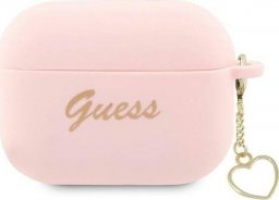  Guess Etui Guess GUAP2LSCHSP Apple AirPods Pro 2 cover różowy/pink Silicone Charm Heart Collection