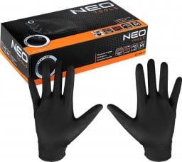  Neo Rękawiczki nitrylowe (Rękawiczki nitrylowe, czarne, 100 sztuk, rozmiar M)