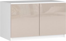  Fabryka Mebli Akord Nadstawka na szafę S 90 cm - biała-cappuccino połysk - 2 drzwi