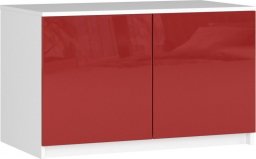  Fabryka Mebli Akord Nadstawka na szafę S 90 cm - biała-czerwony połysk - 2 drzwi