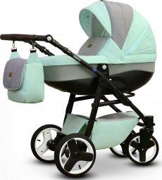 Wózek Vega Karo Vega wózek dziecięcy wielofunkcyjny miętowy szary gondola + stelaż