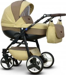 Wózek Vega Karo Vega wózek dziecięcy wielofunkcyjny beżowo brązowy gondola + stelaż