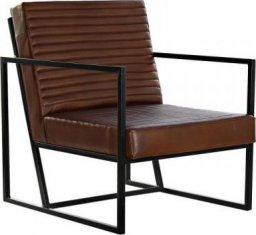  DKD Home Decor Krzesło DKD Home Decor Czarny Metal Brązowy Skóra (75 x 89 x 90 cm)