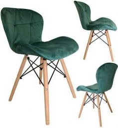  kontrast Krzesło do jadalni nowoczesne ZOE c. zielone