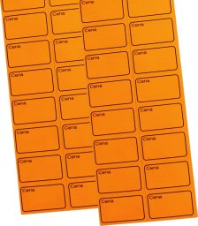 StudioCen Ceny samoprzylepne na pasku pomarańczowe - 240 etykiet