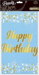  GoDan Obrus foliowy B&C Happy Birthday niebieski 137x183