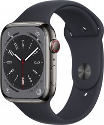 Smartwatch Apple Watch 8 GPS + Cellular 45mm Graphite Stainless Steel Granatowy  (MNKU3UL/A)