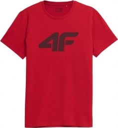  4f T-shirt męski 4F Koszulka z nadrukiem CZERWONA XL