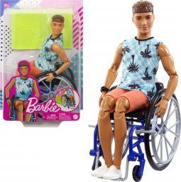 Lalka Barbie Mattel Ken Fashonistas Lalka na wózku Top w palmy HJT59