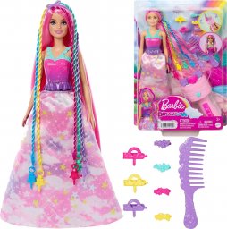Lalka Barbie Mattel Księżniczka Zakręcone pasemka Lalka HNJ06