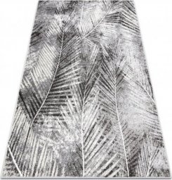  Dywany Łuszczów Dywan MATEO 8035/644 Nowoczesny liście palmy - strukturalny szary, 280x370 cm