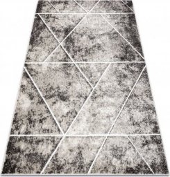  Dywany Łuszczów Dywan MATEO 8031/944 Nowoczesny, geometryczny, trójkąty - strukturalny szary / beż, 280x370 cm