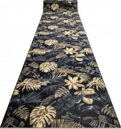  Dywany Łuszczów CHODNIK podgumowany MONSTERA Liście guma złoty 100 cm, 100x990 cm