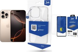 Smartfon Apple iPhone 16 Pro Max 256GB Desert Titanium (MYWX3) + FlexibleGlass + Etui MagCase