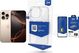 Smartfon Apple iPhone 16 Pro 128GB Desert Titanium (MYNF3) + FlexibleGlass + Etui MagCase
