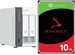 Serwer plików Qnap TS-216G + Seagate IronWolf 10TB (ST10000VN000)
