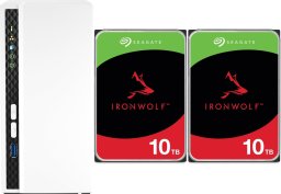 Serwer plików Qnap TS-233 + 2x Seagate IronWolf 10TB (ST10000VN000)