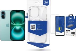 Smartfon Apple iPhone 16 256GB Teal (MYEJ3) + FlexibleGlass + Etui MagCase