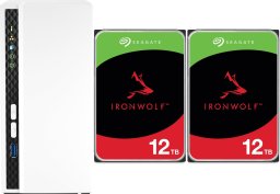 Serwer plików Qnap TS-233 + 2x Seagate IronWolf 12TB (ST12000VN0008)