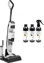 Odkurzacz pionowy 4Swiss VC024 CleanBooster White + środki czystości (etykiety niemieckie)