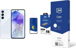 Smartfon Samsung Galaxy A55 5G 8/128GB Niebieski - Awesome Iceblue (SM-A556BLB) + FlexibleGlass + Etui Clear Case