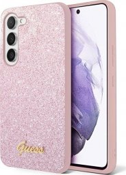  Guess Etui Guess GUHCS23SHGGSHP Samsung Galaxy S23 różowy/pink hard case Glitter Script