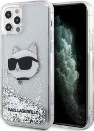  Karl Lagerfeld Etui Karl Lagerfeld KLHCP12MLNCHCS Apple iPhone 12/12 Pro srebrny/silver hardcase Glitter Choupette Head