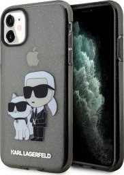  Karl Lagerfeld Etui Karl Lagerfeld KLHCN61HNKCTGK Apple iPhone 11/XR czarny/black hardcase Gliter Karl&Choupette