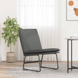  vidaXL vidaXL Krzesło wypoczynkowe, ciemnoszare, 52x75x76 cm, obite tkaniną