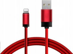Kabel USB mójworld KABEL USB 1M DO APPLE IPHONE LIGHTNING ŁADOWANIA- CZERWONY