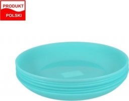  Sagad Komplet 6 talerzy okrągłych 18 cm Weekend turkusowy  bez BPA