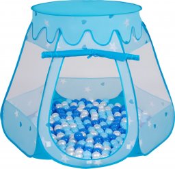  Selonis Selonis Namiot zamek NZ-100X z piłeczkami 6cm niebieski: babyblue-niebieski-perła 105x90cm/300piłek Zabawka namiot dla dzieci