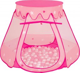  Selonis Selonis Namiot zamek NZ-100X z piłeczkami 6cm różowy: perła-transparent 105x90cm/100piłek Zabawka namiot dla dzieci