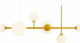Lampa wisząca Aldex Wisząca lampa Dione 1092K14 stylowa kule molekuły żółta