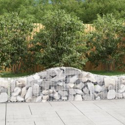 vidaXL vidaXL Kosze gabionowe, 4 szt, 200x30x40/60 cm, galwanizowane żelazo