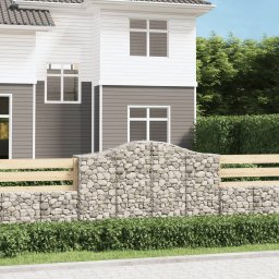 vidaXL vidaXL Kosze gabionowe, 2 szt, 200x50x120/140 cm, galwanizowane żelazo