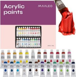  Maaleo Farby akrylowe 24 szt.- 12ml. (20363)